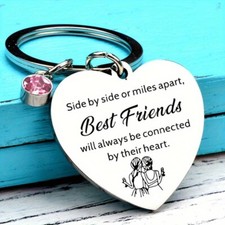Listing image for Friendship Gifts For Her Metal Keyring Birthday Christmas Gift For Best Friend