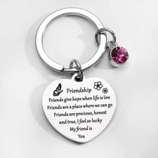 Listing image for Friendship Gifts For Her Metal Keyring Birthday Christmas Gift For Best Friend