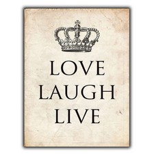 Listing image for LOVE LAUGH LIVE Inspirational SIGN METAL PLAQUE poster art picture print