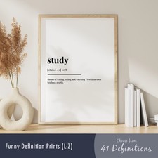 Listing image for Funny Definition Poster Prints (L–Z) – Humorous Wall Art Home Decor Gift