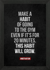 Listing image for Gym Motivation Quote Framed Wall Art Poster Canvas Print Picture