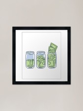 Listing image for Saving Money In Jars Wealth Accumul Framed Wall Art Poster Canvas Print Picture