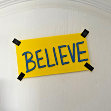 Listing image for Door sign Motivation Believe wall art - Inspirational - Believe