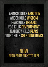 Listing image for Reverse Psychology Quote Framed Wall Art Poster Canvas Print Picture