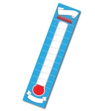 Listing image for Dry Erase Goal Setting Fundraising Thermometer Chart Blue 50" x 12",