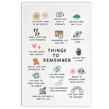 Listing image for POSITIVE AFFIRMATION POSTER CARE MENTAL HEALTH POSTER CANVAS PRINT INSPIRATIONAL