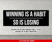 Listing image for Motivational Gym Banner - Winning Is A Habit Inspirational Decor