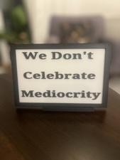 Listing image for Personalised 3D Printed Desk Sign Custom Quote Office Gift Motivational Plaque