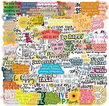 Listing image for 100pcs Motivational Stickers Pack Positive Quote Scrapbooking Affirmation Reward
