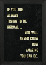 Listing image for Motivation Quotes Framed Wall Art Poster Canvas Print Picture