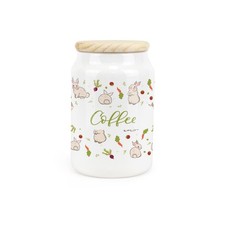 Listing image for Ceramic Tapered Veg Patch Rabbits Canister - Coffee Storage Container