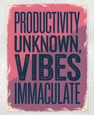 Listing image for PRODUCTIVITY UNKNOWN WFH METAL POSTER WALL TIN SIGN MAN CAVE SHED HOME PLAQUE