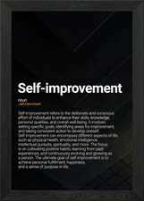 Listing image for Self improvement Framed Wall Art Poster Canvas Print Picture