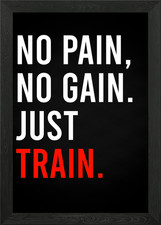 Listing image for Gym Motivation Framed Wall Art Poster Canvas Print Picture