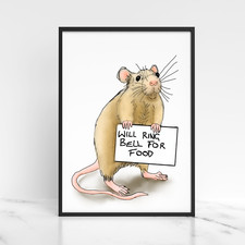 Listing image for Psychology A4 Poster Print Lab Rat, Classical Conditioning Art for Psychologist