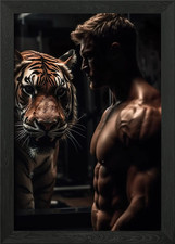 Listing image for Gym Fitness Motivation Framed Wall Art Poster Canvas Print Picture