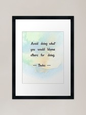 Listing image for Self improvement quotes | Avoiding Framed Wall Art Poster Canvas Print Picture