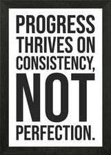 Listing image for Progress & Consistency - Success Motivation Framed Wall Art Poster Print Picture
