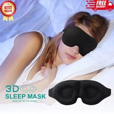 Listing image for Soft Padded Sleep 3D Mask Eye Blackout Luxurious Blindfold Travel Eye Cover UK✅